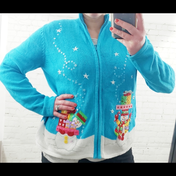 Vintage Sweaters - TIARA INTERNATIONAL CHRISTMAS UGLY SWEATER BELLS